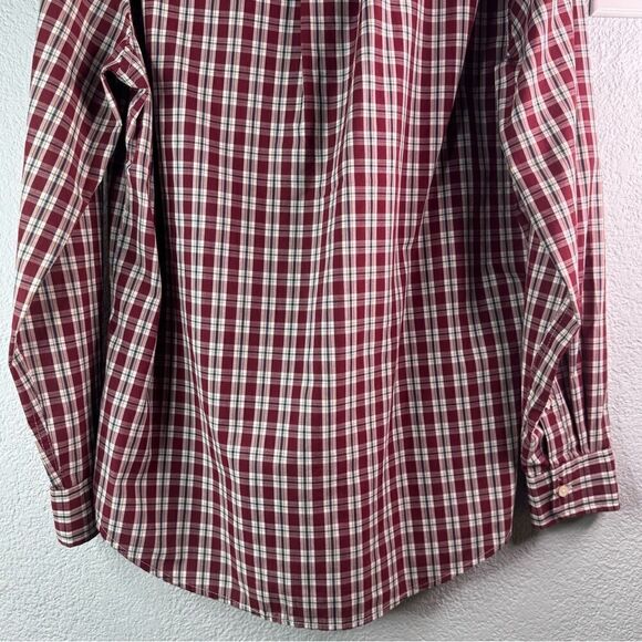New! US POLO ASSN Red & Blue Plaid Long Sleeve Button Down Shirt Men’s Sz L - Picture 7 of 11